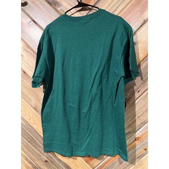 Vintage Cinch Western Wear Cowboy Jeans T-shirt Green USA L - Picture 4 of 4